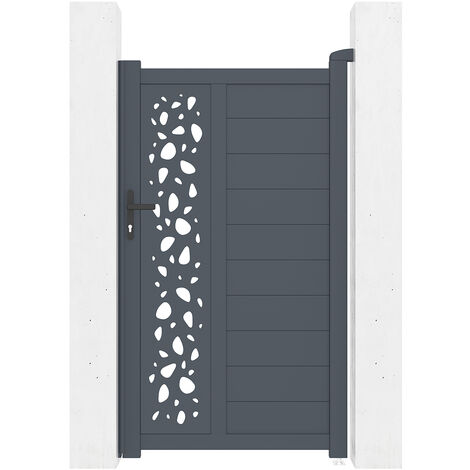 Puerta peatonal gris SUNNY 100 x 180 cm