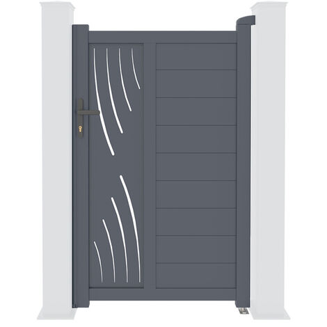 Puerta peatonal gris VELETA 100 x 160 cm