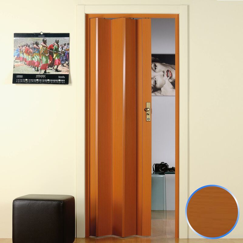 

Puerta plegable de interior de pvc 83x214 cm mod. Maya color cerezo
