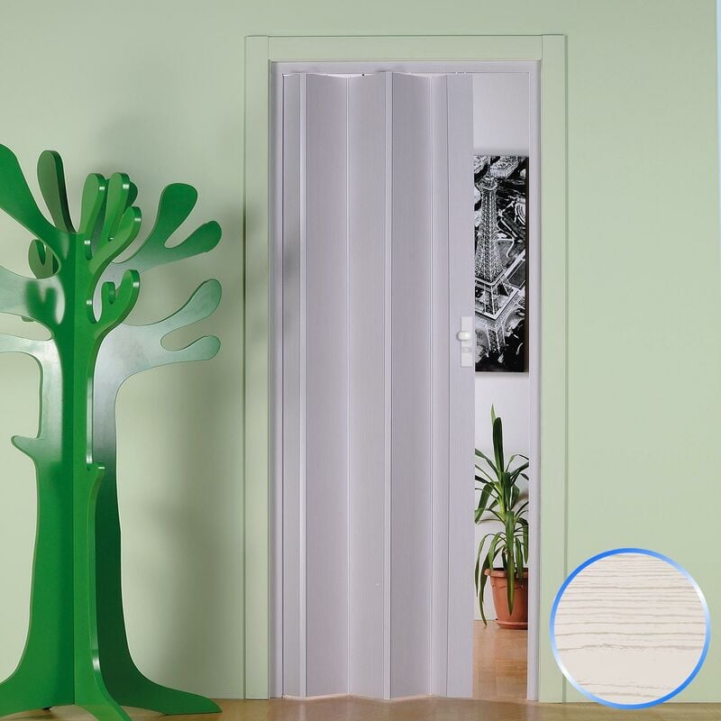 

Puerta plegable de interior de pvc 83x214 cm mod. Maya color pino blanqueado
