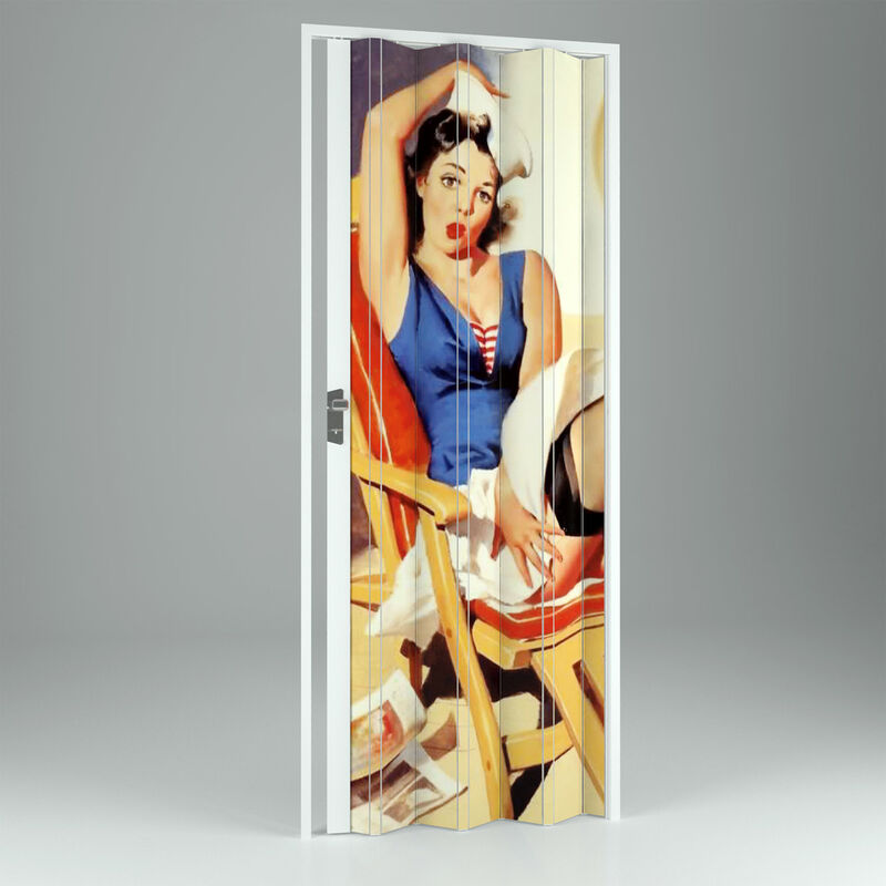 

Puerta plegable estampada de interior de pvc mod. Vera 89,5x214 cm Lady