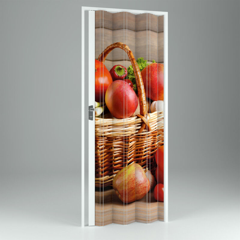 

Puerta plegable estampada de interior de pvc mod. Vera 102x214 cm Fruit