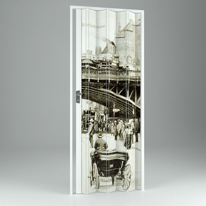 

Puerta plegable estampada de interior de pvc mod. Vera 102x214 cm Vintage