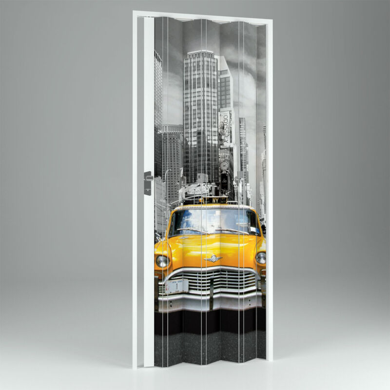 

Puerta plegable estampada de interior de pvc mod. Vera 115x214 cm New York
