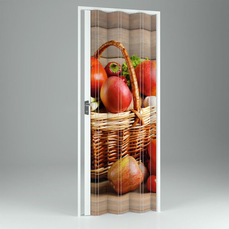 

Puerta plegable estampada de interior de pvc mod. Vera 115x214 cm Fruit