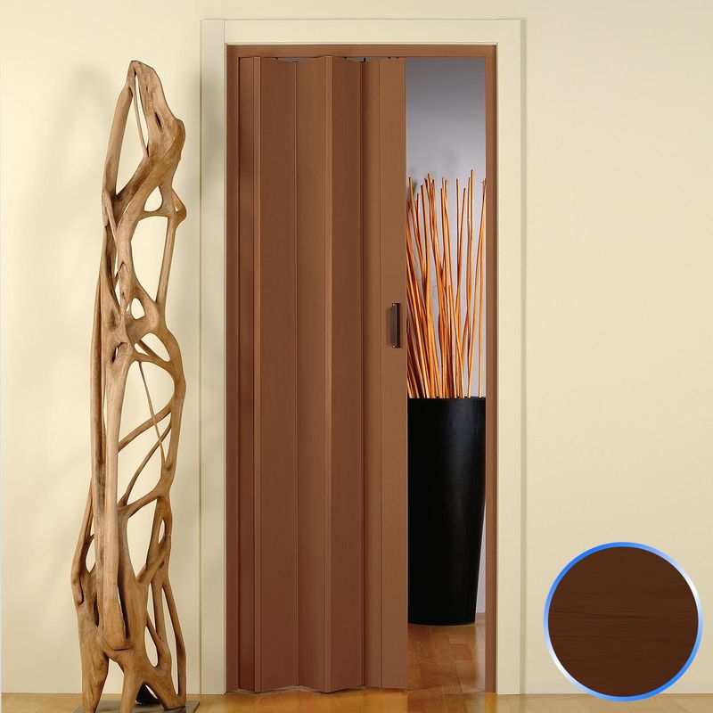 

Puerta plegable de interior de pvc mod. Monica 83x214 cm nuez