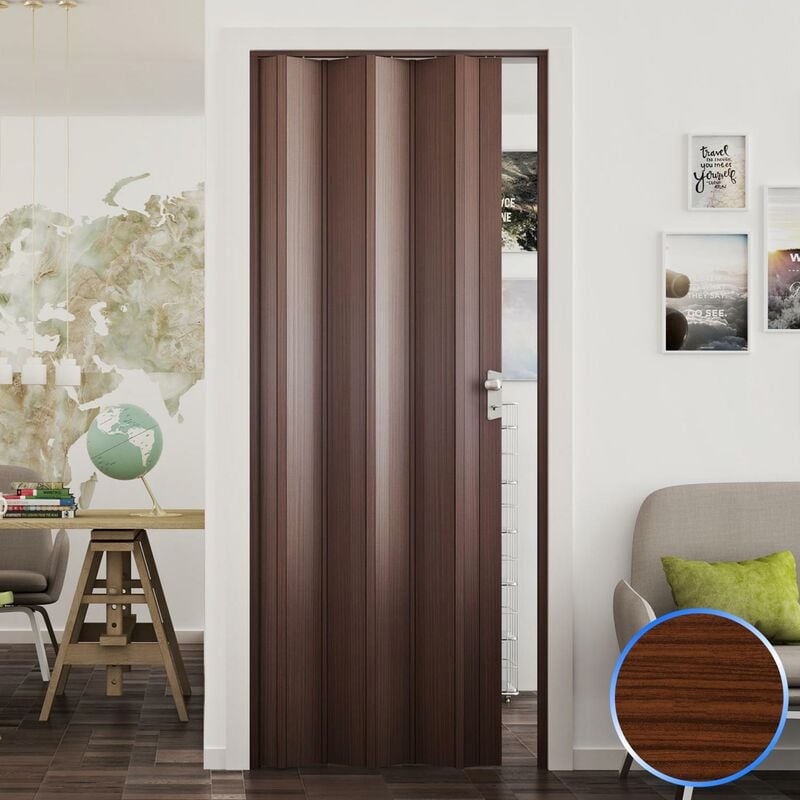 

Puerta plegable de interior de pvc 88,5x214 cm mod. Luciana color nuez mansonia