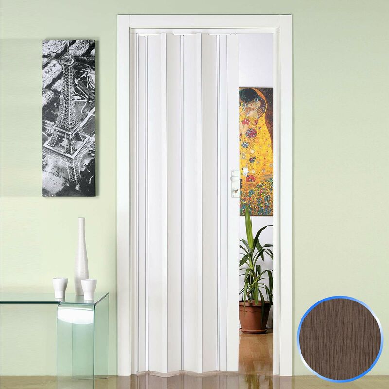 

Puerta plegable de interior de pvc 88,5x214 cm mod. Luciana color róble tortora