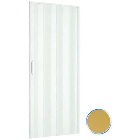 Puerta plegable de interior en kit con vidrios de PVC mod. Sonia