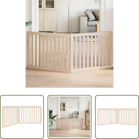 Puerta plegable -  Puerta para perros plegable de 2 paneles, 160 cm, madera de álamo