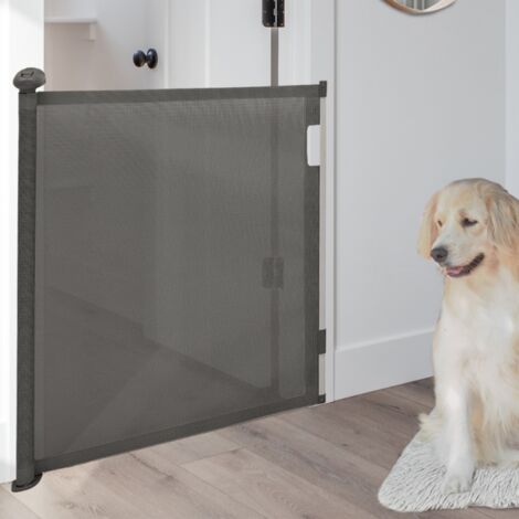 Puerta retráctil 130 cm, gris