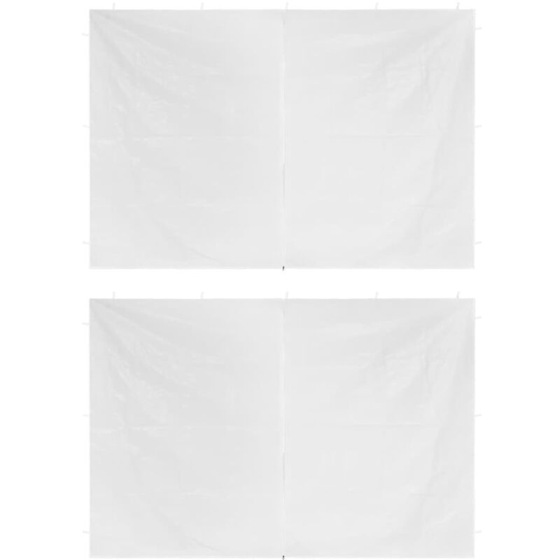 

Puertas de carpa fiesta con cremallera 2 uds blanco - Blanco