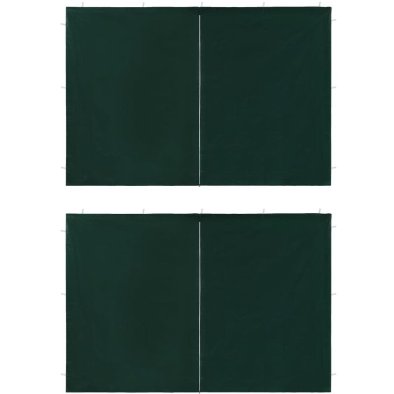 

Puertas de carpa fiesta con cremallera 2 uds verde - Verde - Vidaxl
