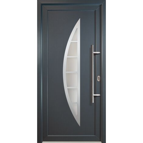 Puertas de casa clásico modelo 28, dentro: blanco, fuera: titanio