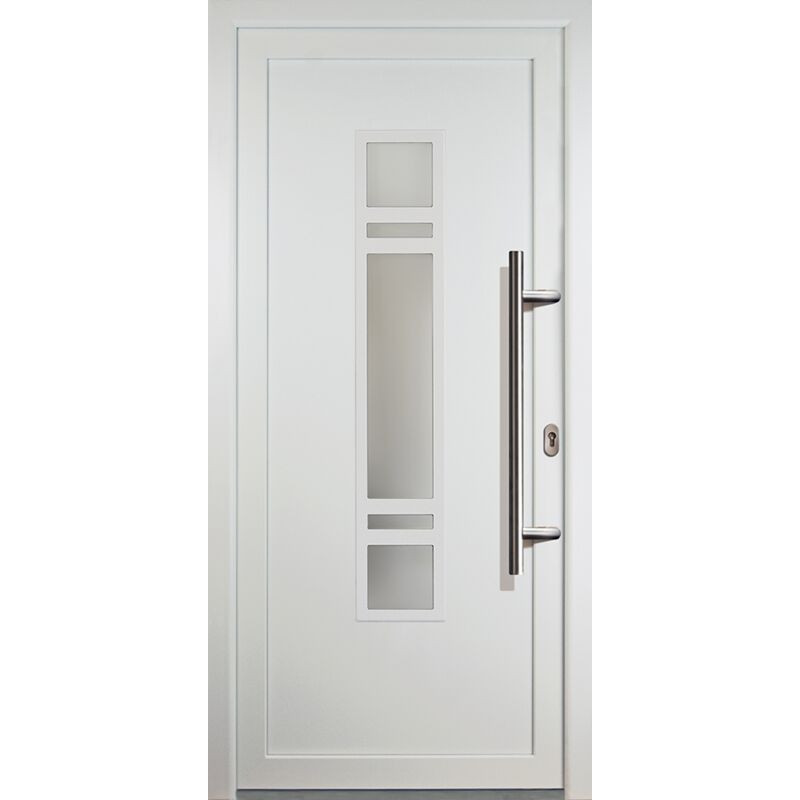 

Puertas de casa clásico modelo 83, dentro: blanco, fuera: blanco ancho: 88cm, altura: 208cm chapa derecha