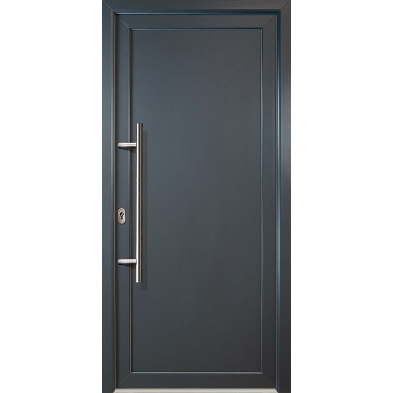 

Meeth - Puertas de casa exclusivo modelo 01, dentro: blanco, fuera: titan ancho: 88cm, altura: 200cm chapa izquierda