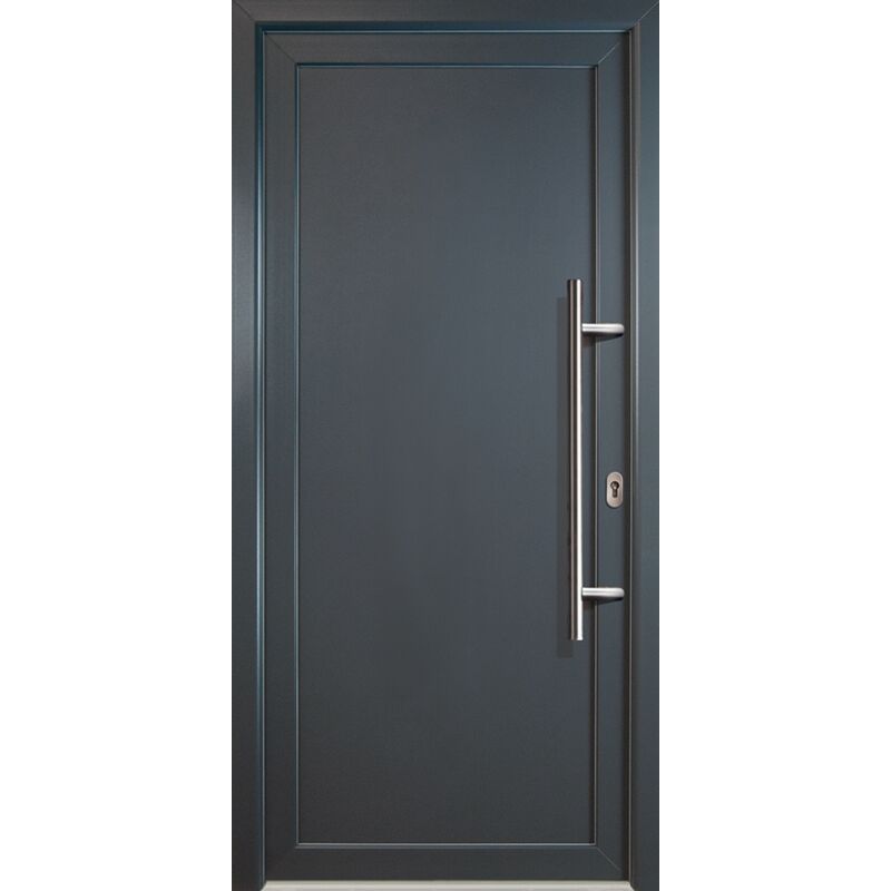 

Meeth - Puertas de casa exclusivo modelo 01, dentro: blanco, fuera: titan ancho: 88cm, altura: 200cm chapa derecha