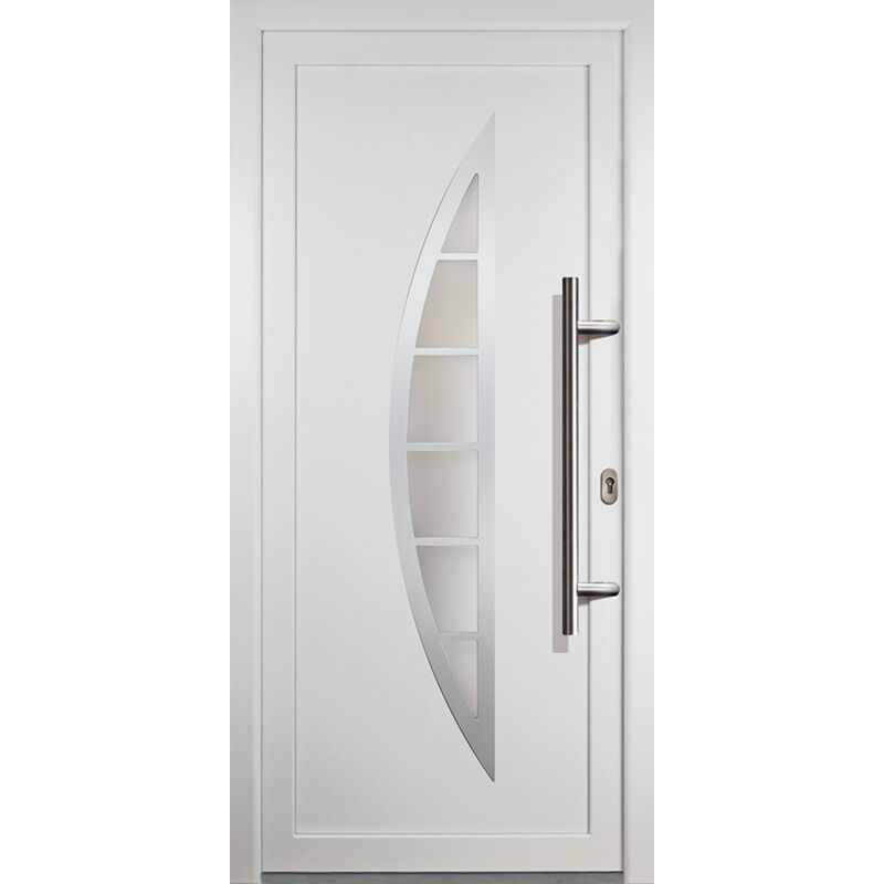 

Puertas de casa exclusivo modelo 28, dentro: blanco, fuera: blanco ancho: 108cm, altura: 200cm chapa derecha