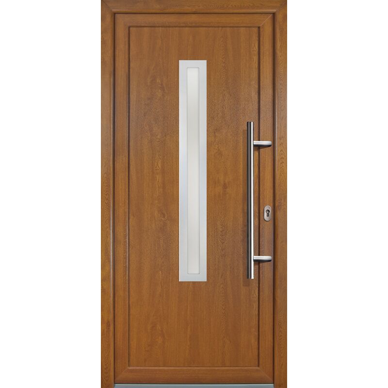 

Meeth - Puertas de casa exclusivo modelo 70, dentro: blanco, fuera: golden oak ancho: 88cm, altura: 200cm chapa derecha