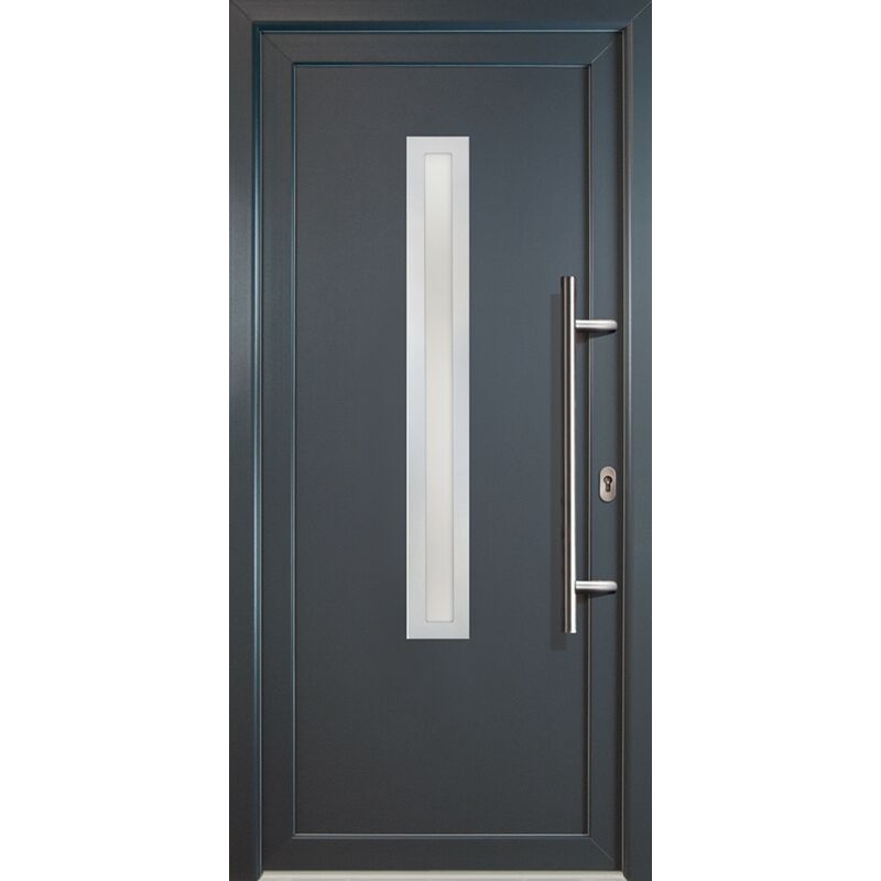 

Meeth - Puertas de casa exclusivo modelo 70, dentro: blanco, fuera: titan ancho: 88cm, altura: 200cm chapa derecha