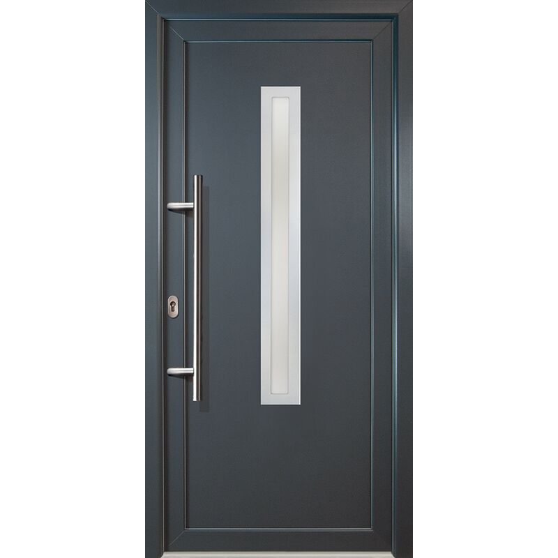 

Meeth - Puertas de casa exclusivo modelo 70, dentro: blanco, fuera: titan ancho: 88cm, altura: 208cm chapa izquierda