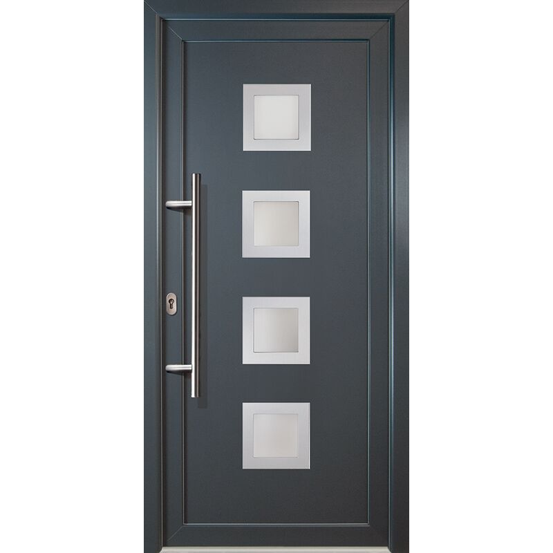 

Meeth - Puertas de casa exclusivo modelo 84, dentro: blanco, fuera: titan ancho: 88cm, altura: 200cm chapa izquierda