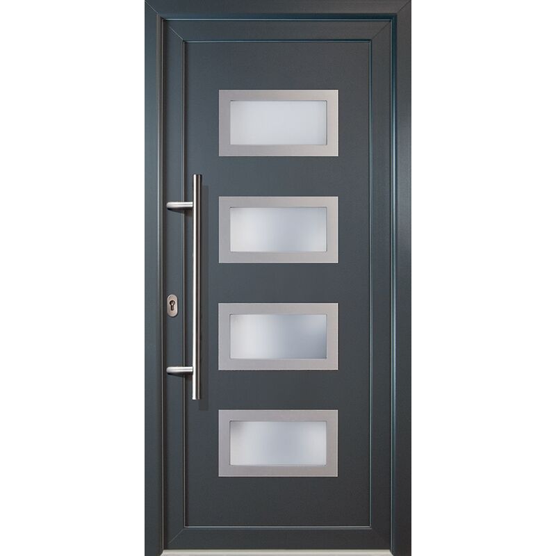 

Meeth - Puertas de casa exclusivo modelo 92, dentro: titan, fuera: titan ancho: 88cm, altura: 208cm chapa izquierda