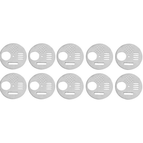 Puertas de entrada para colmenas de acero inoxidable – Juego de 4, ajustables, con rejillas de ventilación integradas y disco de entrada extraíble