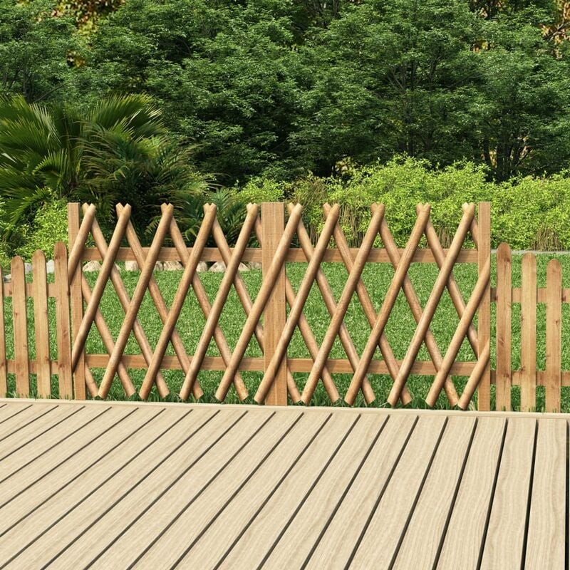 

Puertas de valla 2 uds madera pino impregnada 300x100 cm - Marrón