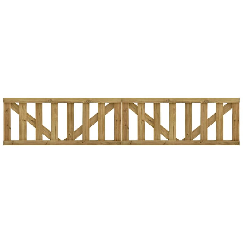 

Puertas listones jardín 2 uds madera pino impregnada 150x60 cm - Marrón