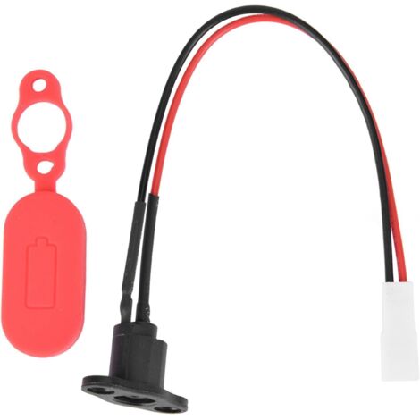 Puerto de carga para patinete eléctrico, puerto de carga para M365, conector impermeable para patinete eléctrico, con funda de silicona impermeable, accesorios para patinete eléctrico