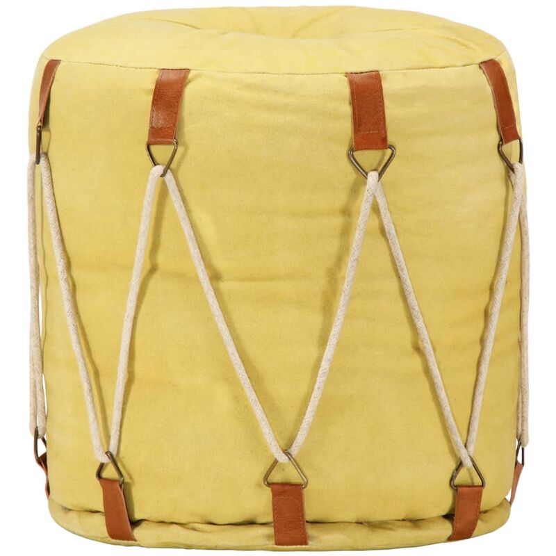 

Puf amarillo 40x40 cm lona de algodón