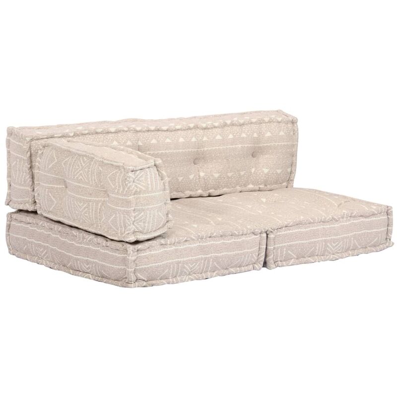 

Puf beige de tela