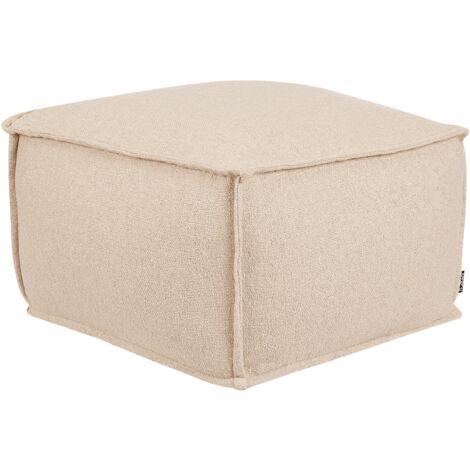 Puf de algodón elegante bolas EPS cuadrado escabel otomana salón dormitorio accesorio del hogar beige Sherali
