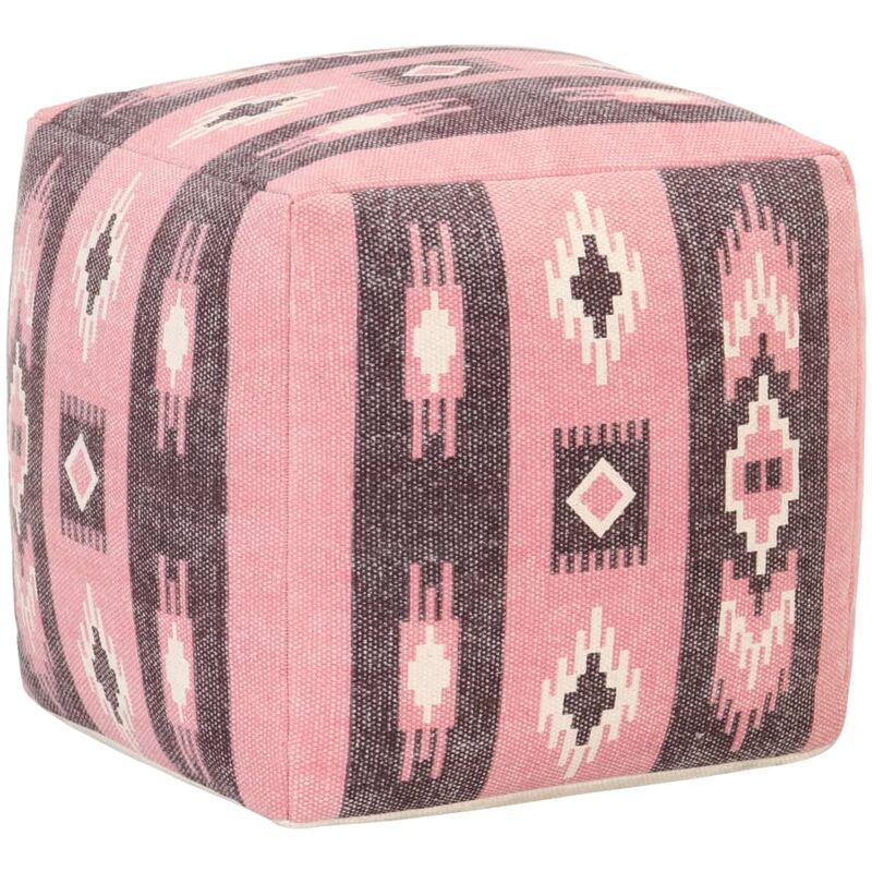 

Puf de diseno estampado de algodon rosa 45x45x45 cm