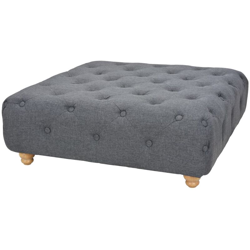 

Puf de tela 80x80x30 cm gris oscuro