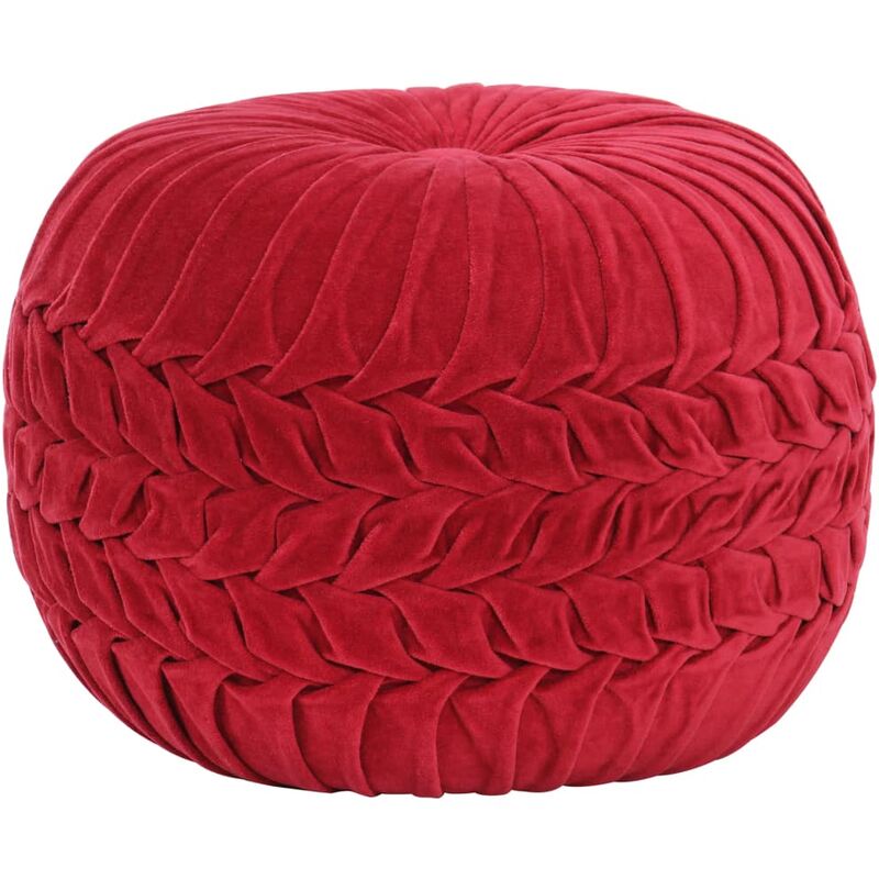 

Puf de terciopelo de algodón diseño bata rojo 40x30 cm