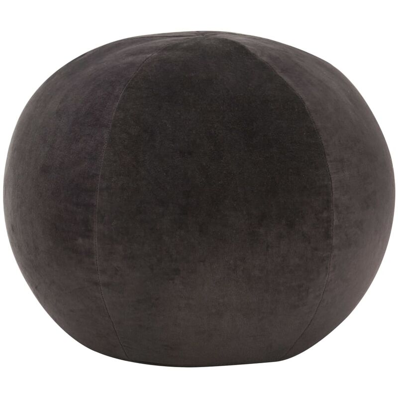 

Puf de terciopelo de algodón gris antracita 50x35 cm