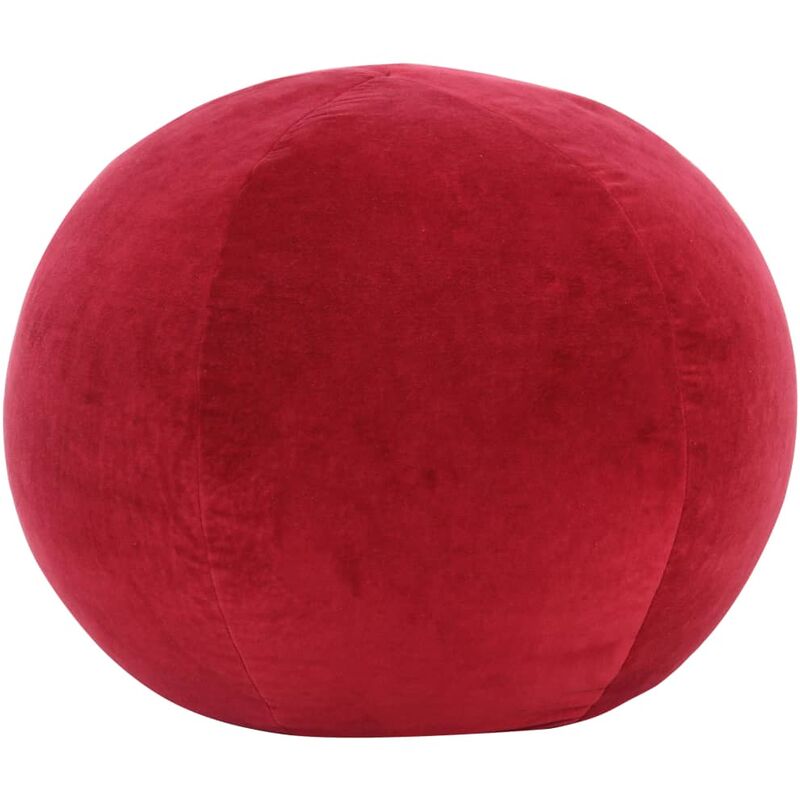 

Puf de terciopelo de algodon rojo 50x35 cm