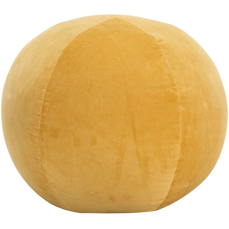 

vidaXL Puf de Terciopelo de Algodón 50x35 cm Amarillo - Amarillo