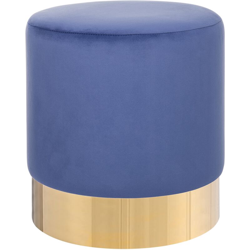 

Beliani - Reposapiés de terciopelo azul SOPHIA