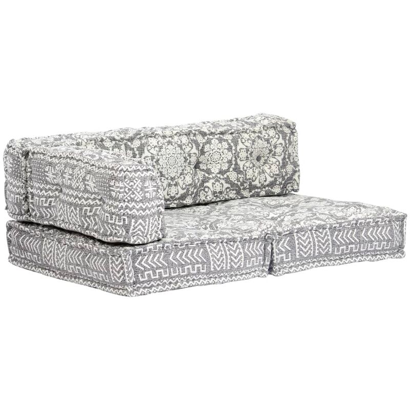 

Puf gris claro de tela