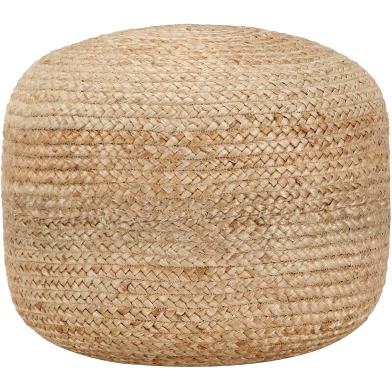 

Puf hecho a mano 45x30 cm yute - Marrón