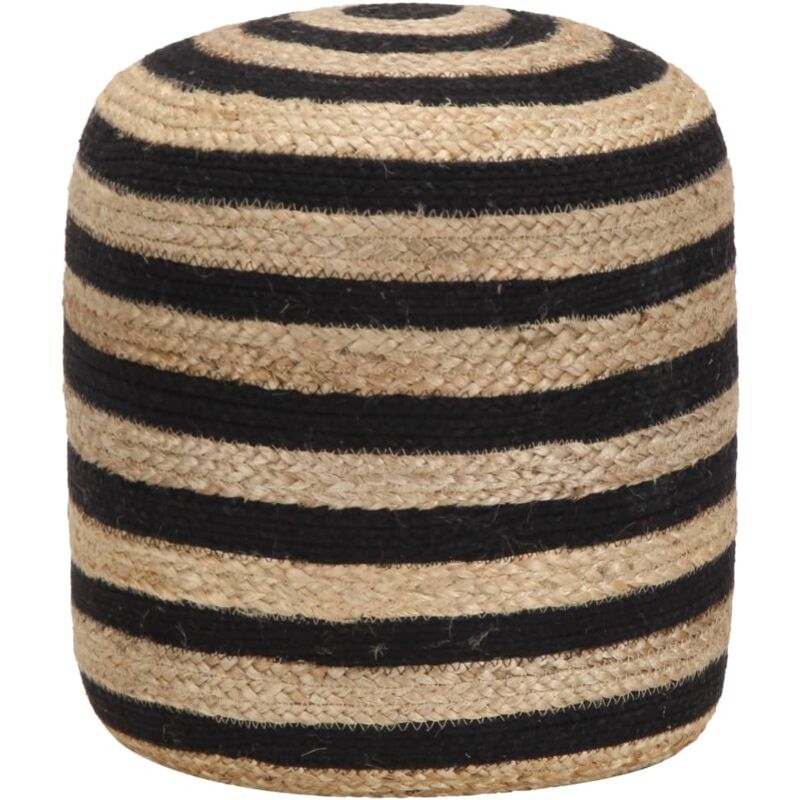 

vidaXL Puf Hecho a Mano Yute Negro 40x45 cm - Negro