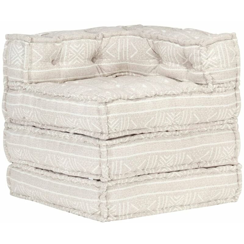 

Puf modular de tela beige
