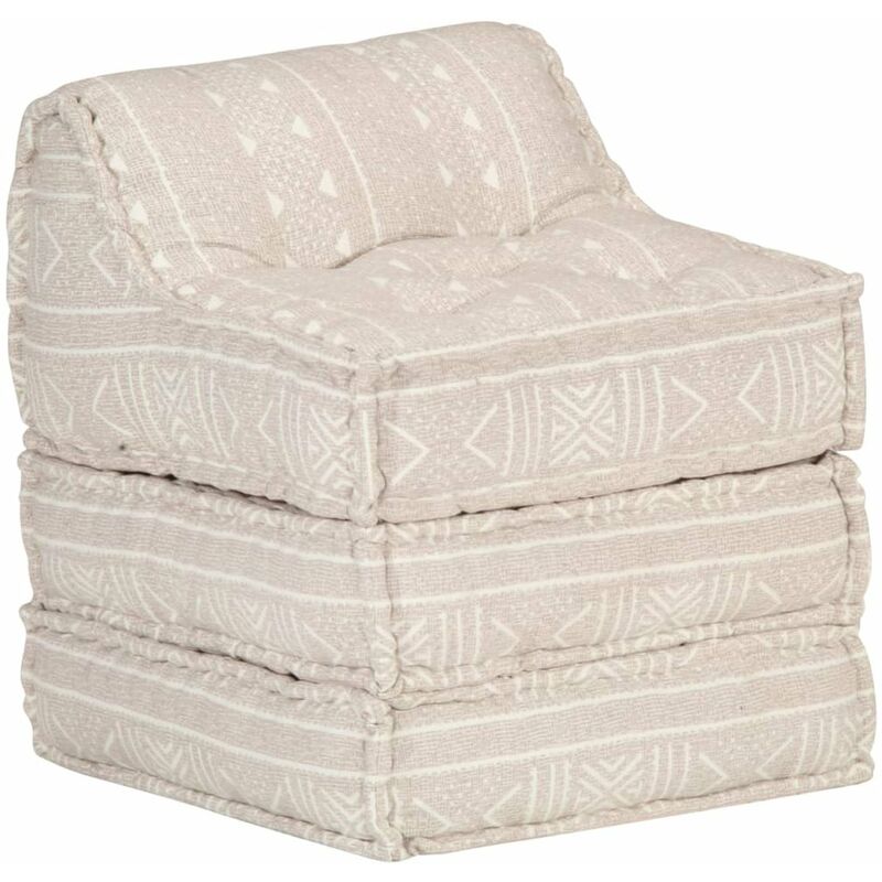

Puf modular de tela beige