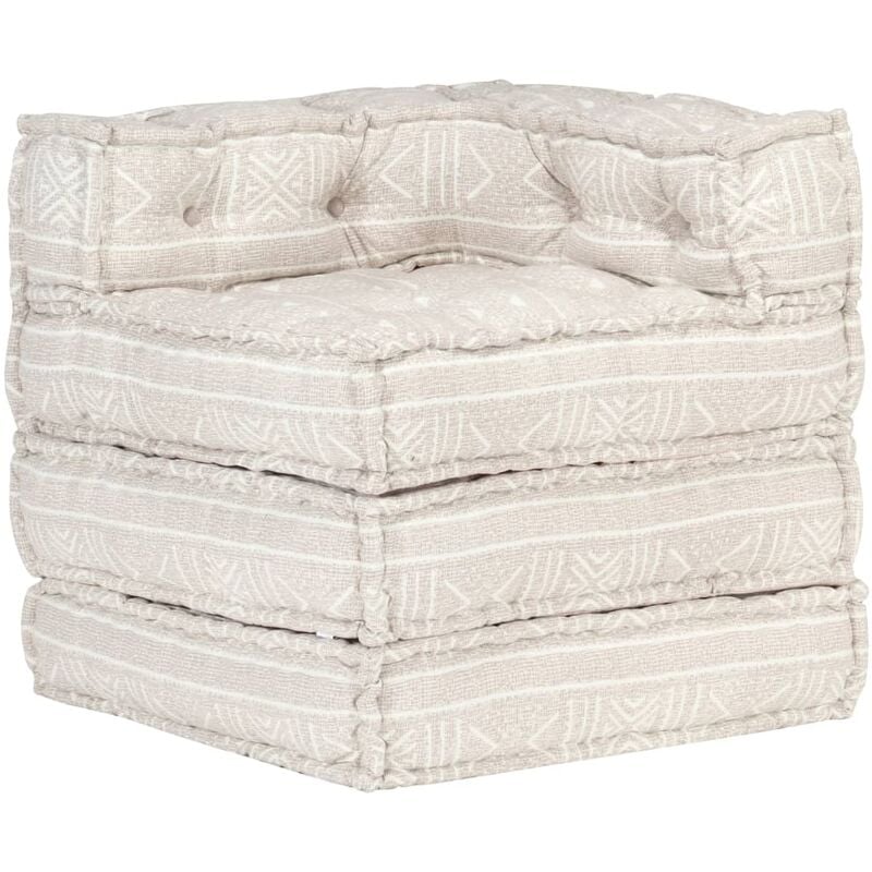 

Puf modular de tela beige
