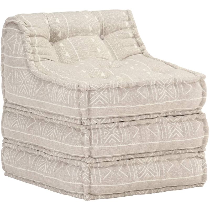 

Puf modular de tela beige - Beige