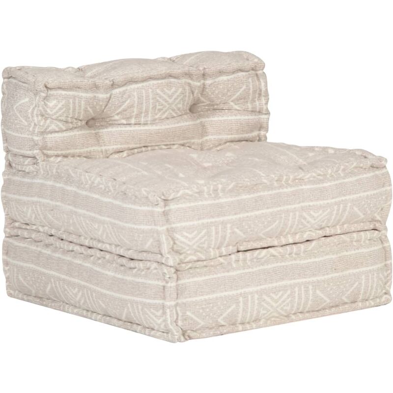 

Puf modular de tela beige - Beige