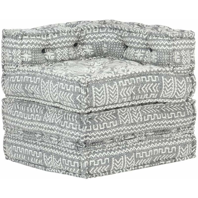 

Puf modular de tela gris claro